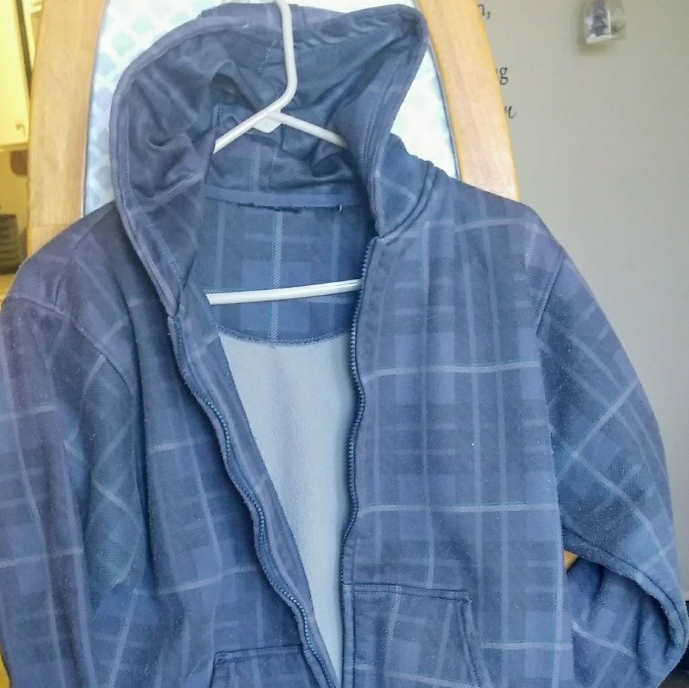 Blue Plaid Hoodie